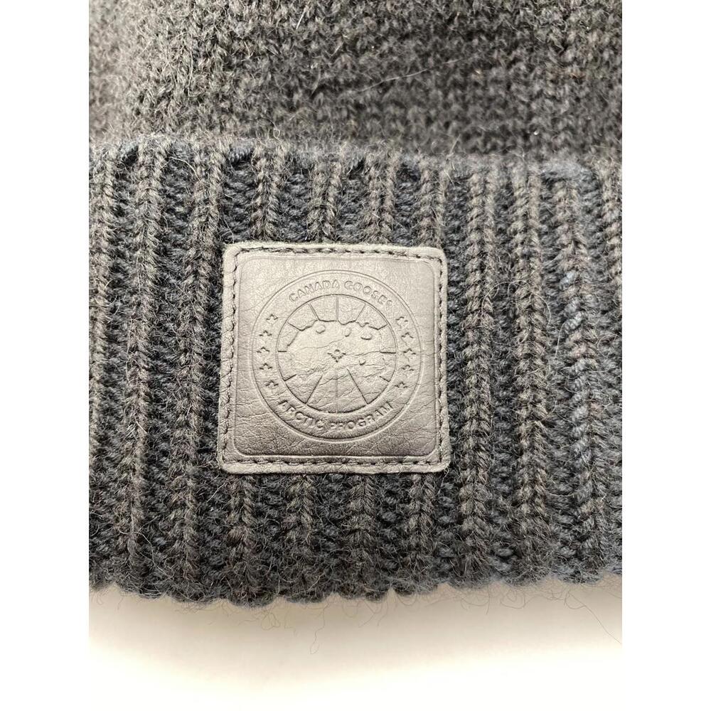 Canada Goose Black Knit Pom Pom Beanie Hat
